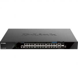 D-Link DGS-1520-28MP 26 Ports Manageable Layer 3 Switch - 3 Layer Supported - Modular - 453.30 W Power Consumption - 740 W PoE Budget - Twisted Pair, Optical Fiber - PoE Ports - 1U High - Rack-mountable DGS-1520-28MP