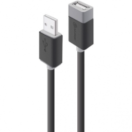 Alogic 3 m USB Data Transfer Cable for Peripheral Device, Keyboard, Mouse, Hard Drive, Computer, USB Hub - 1 - First End: 1 x USB 2.0 Type A - Male - Second End: 1 x USB 2.0 Type A - Female - Extension Cable - Shielding USB2-03-AA