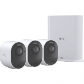 Arlo Ultra 2 Spotlight Wireless Security Camera - 3 Pack - 4K HDR Video - Integrated Spotlight - 6-Month Battery Life - Wi-Fi Connection - Fast Charging - Weather Resistant - Ultra-Wide Viewing Angle - Two-Way Audio VMS5340-200AUS