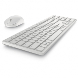 Dell Pro KM5221W Keyboard & Mouse - QWERTY - English (US) - USB Plunger Wireless RF 2.40 GHz Keyboard - Keyboard/Keypad Color: White - USB Wireless RF Mouse - Optical - 4000 dpi - 3 Button - Scroll Wheel - Pointing Device Color: White - Programmable,  580