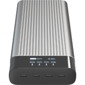 Targus Hyper HyperJuice HJ245B Power Bank - For iPhone 13, MacBook Pro, iPhone - 27000 mAh - 4 x USB HJ245B