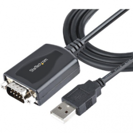 StarTech.com 3ft (1m) USB to Serial Cable with COM Port Retention, DB9 Male RS232 to USB Converter, USB to Serial Adapter, Prolific IC - 1 x 9-pin DB-9 RS-232 Serial - Male - 1 x 4-pin USB 2.0 Type A - Male 1P3FPC-USB-SERIAL