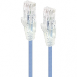 Alogic Ultra Slim 5 m Category 6 Network Cable for Network Device - First End: 1 x RJ-45 Network - Male - Second End: 1 x RJ-45 Network - Male - Patch Cable - Gold Plated Contact - 28 AWG - Blue C6S-05BLU