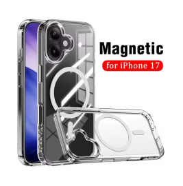Utia Ultimake Shockproof Transparent Case Cover With Magnetic Ring For IPhone 17 MOBZJZMGS17