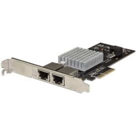 StarTech.com 10Gigabit Ethernet Card - 10GBase-T - Plug-in Card - PCIe Network Adapter Card Dual Nic Ports Network Interface Card 2x 10 GbE RJ45 Ports - Intel X550AT Chip - 10Gbase-T / Nbase-T, Muli-Gigabit 1/2.5/5/10 Gbps, PCIe 3.0 X4, 15K Jumbo Frames,