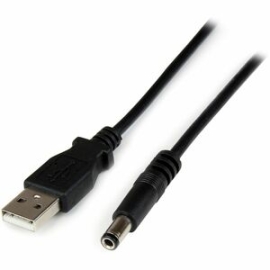 StarTech.com USB2TYPEN1M Standard Power Cord - 1 M - USB / Barrel Connector - Black - 1 Each USB2TYPEN1M