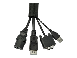 Startech 4.6M Cable Mgmt Sleeve/Wrap-Flexible Cord Manager/Hider 2YR WKSTNCM2