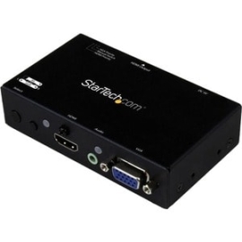 StarTech.com Audio/Video Switchbox - Cable - 1920 X 1200 - WUXGA - 2 Input Device - 1 Display - Projector - 1 X HDMI In - 1 X HDMI Out - 1 X VGA In VS221VGA2HD