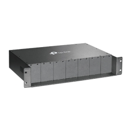 TP-Link MC1400 19" 2U Rackmount Chassis For 14-Slot Media Converters, Redundant Power Supply, Hot-Swappable, Mounted,Two Cooling Fans MC1400
