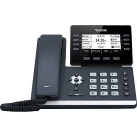 Yealink Sip-T53W, 12 Line Ip Hd Phone, 3.7" 360 X 160 Greyscale Screen, Hd Voice, Dual Gig Ports, Built In Bluetooth And WiFi, USB 2.0 Port, Sbc Ready SIP-T53W