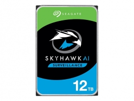 SEAGATE SKYHAWK SURVEILLANCE AI INTERNAL 3.5" SATA DRIVE, 12TB, 6GB/S, 7200RPM, 3YR WTY ST12000VE001