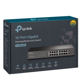 TP-Link Tl-Sg1016De 16-Port Gigabit Easy Smart Switch Network Monitoring, Traffic Prioritization & Vlan Features Web-based User Interface TL-SG1016DE