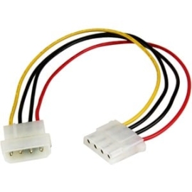 StarTech.com 12in LP4 Power Extension Cable - M/F - For Hard Drive - LP4 / LP4 - 18 Gauge - 1 Each LP4POWEXT12