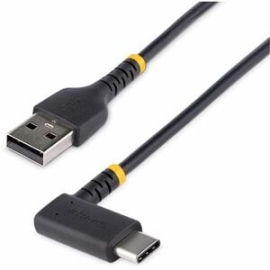 StarTech.com 6in (15cm) USB A To C Charging Cable Right Angle, Heavy Duty Fast Charge Usb-c Cable, Durable And Rugged Aramid Fiber, 3A - 6in (15cm) Short USB A To Right-angled USB Type-C Charging Cable For Convenient Peripheral Connection - Heavy Duty Ma