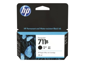 HP 711B 38ML Matte Black Ink Cartridge - T100 / T120 / T125 / T130 / T520 / T530 3WX00A