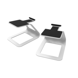Kanto SE2W Elevated Desktop Speaker Stands For Small Speakers - Pair, White KO-SE2W