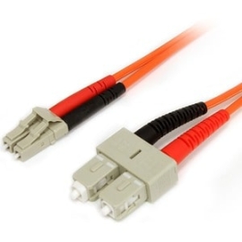 StarTech.com 3m Fiber Optic Cable - Multimode Duplex 62.5/125 Lszh Fiber Jumper Cord - Lc/Sc - Cable For Network Device - First End: 2 X Lc Network - Male - Second End: 2 X Sc Network - Male - 10 Gbit/s - Patch Cable - Lszh - 62.5/125 µm - Orange FIBLCS