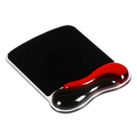 Kensington Duo Gel Mouse Pad With Wrist Rest - Red/ Black 62402