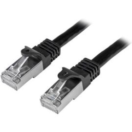 StarTech.com 5m Cat6 Patch Cable - Shielded (Sftp) Snagless Gigabit Network Patch Cable - Black - Deliver High-performance Gigabit Network Connections, Free Of Noise & Emi/Rfi Interference - Cat6 Cable - 5m Cat6 Patch Cable - Black Cat 6 Patch Lead - Bla