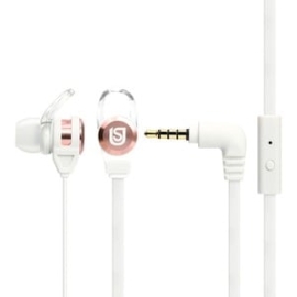 Verbatim Urban Sound Wired Earbud Stereo Earset - White, Rose Gold - Binaural - In-ear - 32 Ohm - 20 Hz To 20 KHz - 120 Cm Cable - Mini-phone (3.5mm) 66121