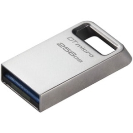 Kingston DataTraveler Micro DTMC3G2 256 Gb USB 3.2 (Gen 1) Type A Flash Drive - Silver - 200 MB/s Read Speed DTMC3G2/256GB