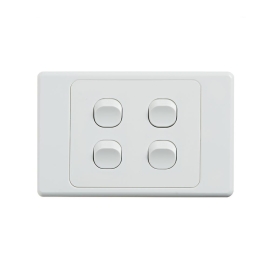 4C | Ultima 4 Gang Switch 250V 16AX - Horizontal 040.000.0070