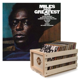Crosley Record Storage Crate Miles Davis Greatest Hits Vinyl Album Bundle SM-88985446121-B