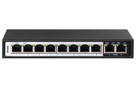D-Link 10-Port PoE Switch with 8 Long Reach 250m PoE Ports and 2 Uplink Ports DES-F1010P-E
