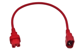 1m Iec C14 To C15 High Temperature Power Cable Red 011.180.1410