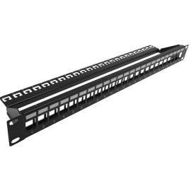 4Cabling 1RU 24 Port Shielded Patch Panel | Unloaded PP.24PFTP.UL