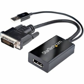 StarTech.com Dvi To DisplayPort Adapter With USB Power - Dvi-D To DP Video Adapter - Dvi To DisplayPort Converter - 1920 X 1200 - 1 X 20-pin DisplayPort 1.2 Digital Audio/Video - Female - 1 X Powered USB Type A - Male, 1 X 25-pin Dvi-D (Single-Link) Digi