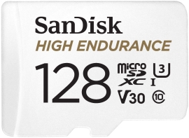 Sandisk High Endurance Microsdhc Card Sqqnr 128G Uhs-I C10 U3 V30 100Mb/S R 40Mb/S W Sd Adaptor Sdsqqnr-128G-Gn6Ia FFCSAN128GSQQNR1
