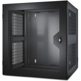 NetShelter Wx 13U W/Threaded Hole Vertical Mounting Rail Vented Front Door Black AR100HD