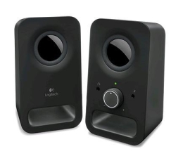 Logitech Z150 2.0 Stereo Speakers 6W Compact Size Easily Access To Power & Volume Control Headphone & Auxiliary Jack For Tv Pc Smartphone Tablet 980-000862