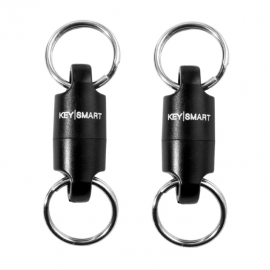 KeySmart MagConnect - Magnetic Keychain For Quick, Secure Key Attachment - Black - 2 Pack KS814-BLK-2P