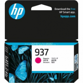 HP 937 Original Standard Yield Inkjet Ink Cartridge - Magenta - 1 Pack - 800 Standard Pages 4S6W3NA