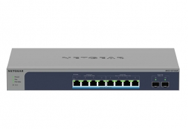 NETGEAR 10-PORT MULTI-GIG SMART SWITCH- POE++(8) 295W, SFP+(2), CLD MNGMENT, LIFE WTY MS510TXUP-100AJS