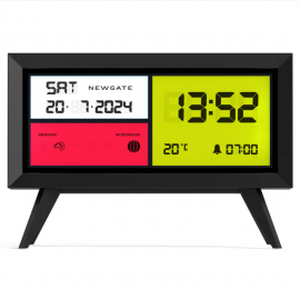Newgate Spectronoma Lcd Alarm Clock Matte Black NGLCD/SPECT1