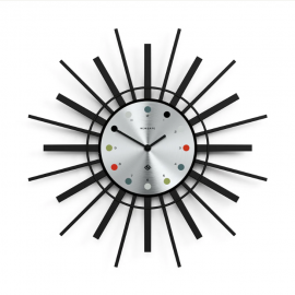 Newgate Stingray Wall Clock Black - Silver Dial NGSTING316K