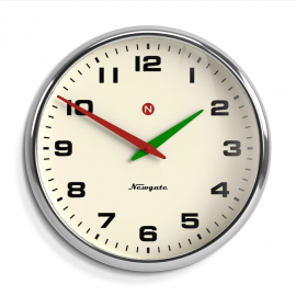 Newgate Superstore Wall Clock Alpha Dial Chrome NGSUPE216CH