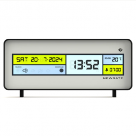 Newgate Futurama Lcd Alarm Clock Black Case White Lens NGLCD/FUTUR2