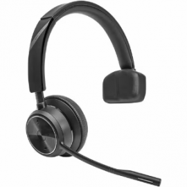 HP Poly Savi 7400 Office 7410 Wireless On-ear, Over-the-head Mono Headset - Black - Microsoft Teams Certification - Monaural - Ear-cup - 18000 cm - Bluetooth/DECT 8L593AA
