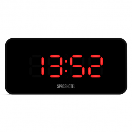 Newgate Space Hotel Hypertron Alarm Clock Black Case - Black Lens - Red Led NGSH-HYPE-R1-K