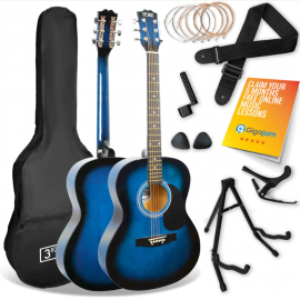 3rd Avenue Acoustic Guitar Premium Pack - Blueburst NM-STX10ABBPK2