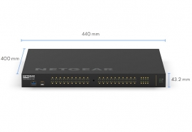 NETGEAR (GSM4248P) AV LINE 48-PORT MANAGED SWITCH, POE+(40), 480W, SFP(8), LIFE WTY GSM4248P-100AJS