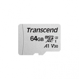 Transcend 64 GB Class 10/UHS-I (U1) microSDXC - 95 MB/s Read - 45 MB/s Write TS64GUSD300S-A