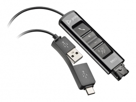 HP POLY DA85 QD TO USB-A & C SMART DIGITIAL ADAPTER CABLE W CALL CONTROLS 786C7AA