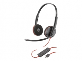 HP POLY BLACKWIRE C3220 UC STEREO CORDED HEADSET USB-C 80S07A6