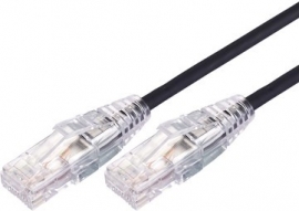 COMSOL 30CM 10GBE ULTRA THIN CAT 6A UTP SNAGLESS PATCH CABLE -BLACK UTP-.3-C6A-UT-BLK