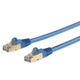 Startech Cable - Blue Cat6A Ethernet Cable 10 m CAT6a Patch Cable | Shielded (STP) | Snagless | 100% Copper Wire | Blue 6Aspat10Mbl